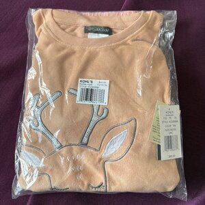 Cuddl Duds 2-Piece Fleece Pajama 7/8 Set – Deer (NWT)